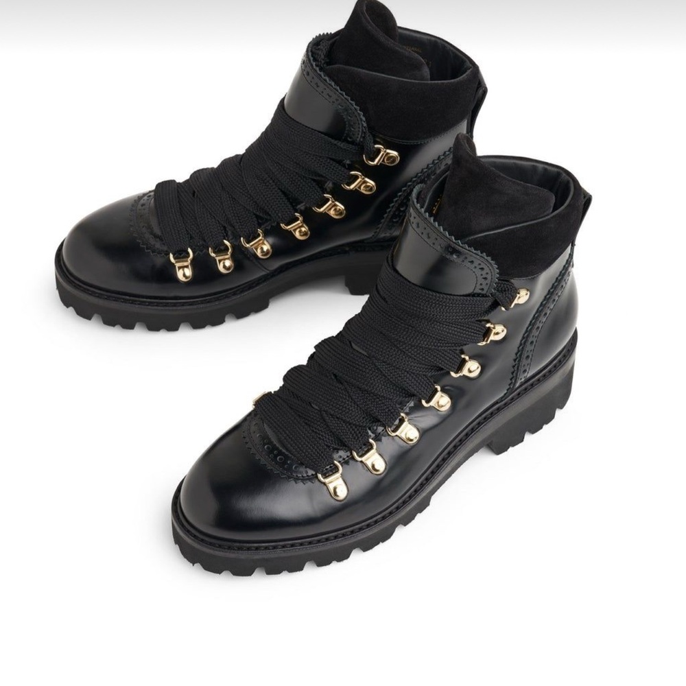 Angela Scott Black Leather Boots - Picture 4 of 13